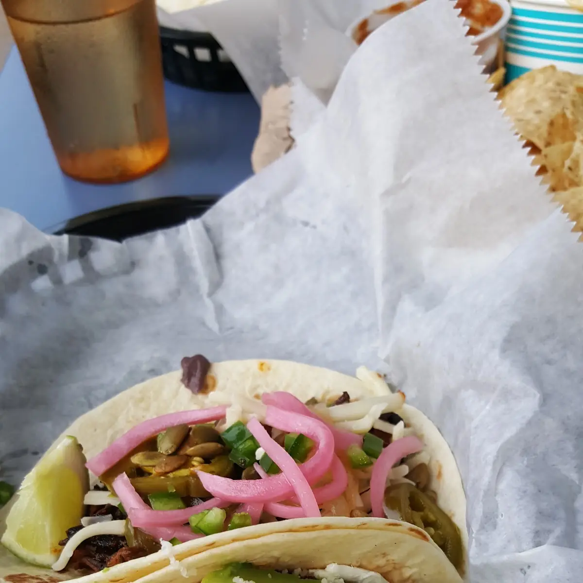 Soft Shell Tacos with Queso Dip