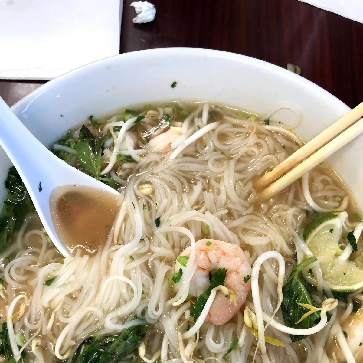 Shrimp Rice Noodle Soup