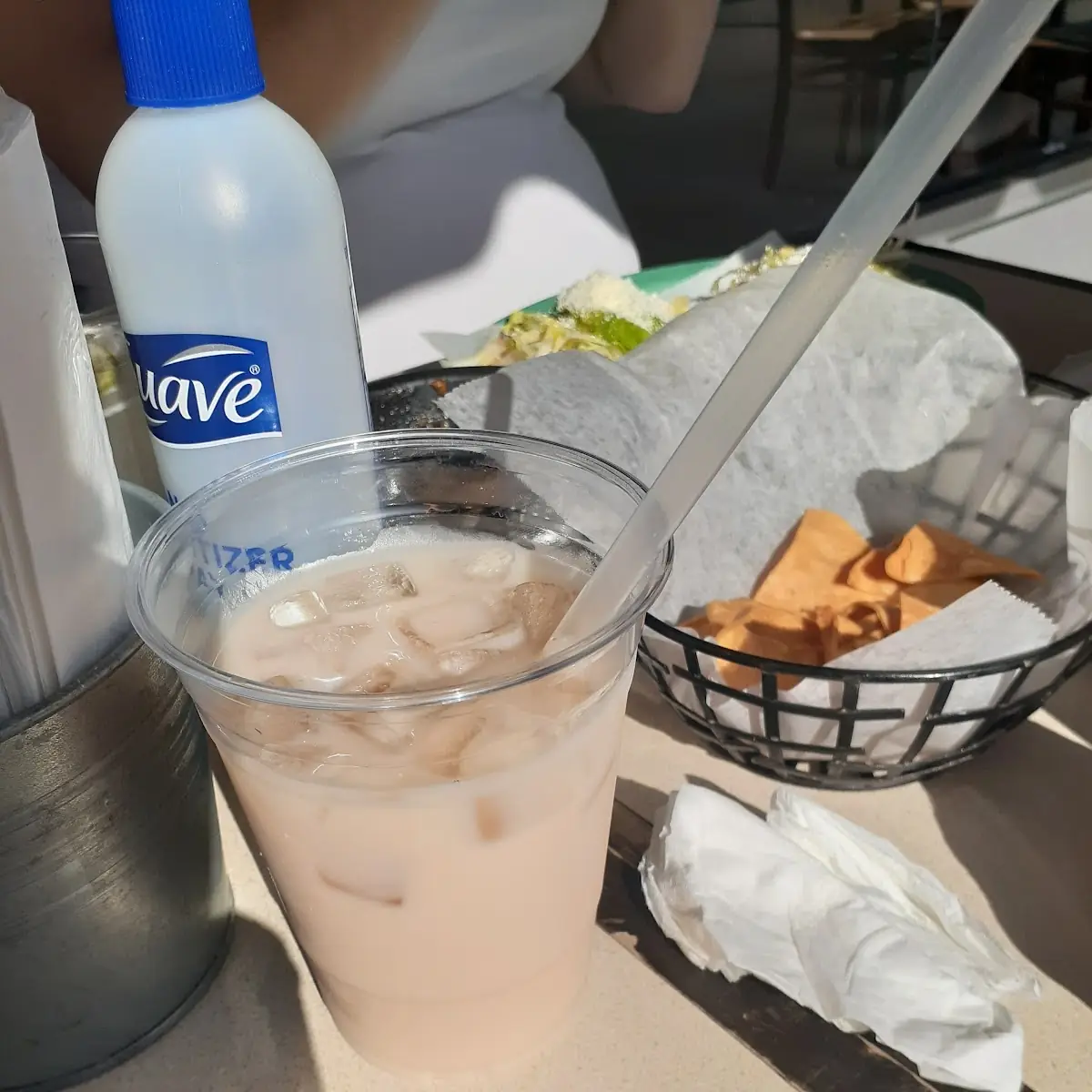 Horchata Drinking Water Down