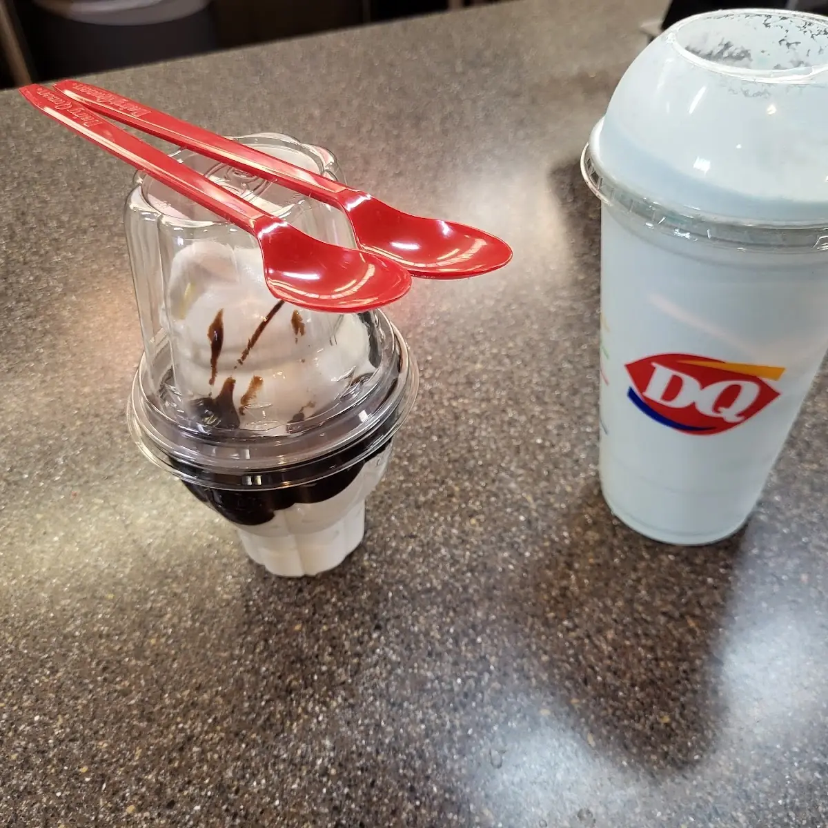 Hot Fudge Sundae and Blue Raspberry Breeze
