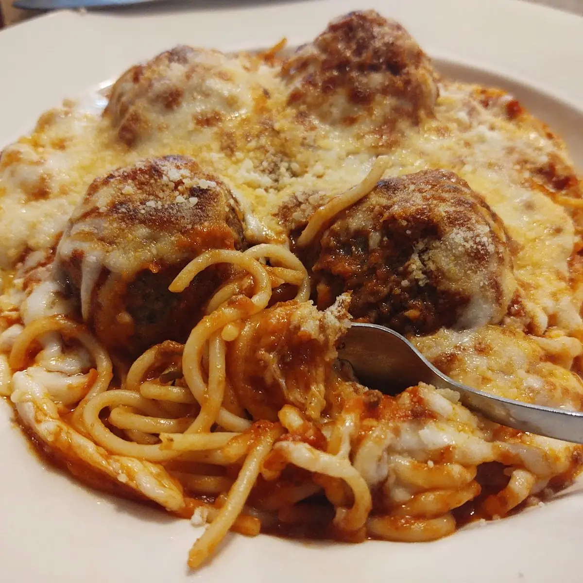 Baked Spaghetti with Meat Balls