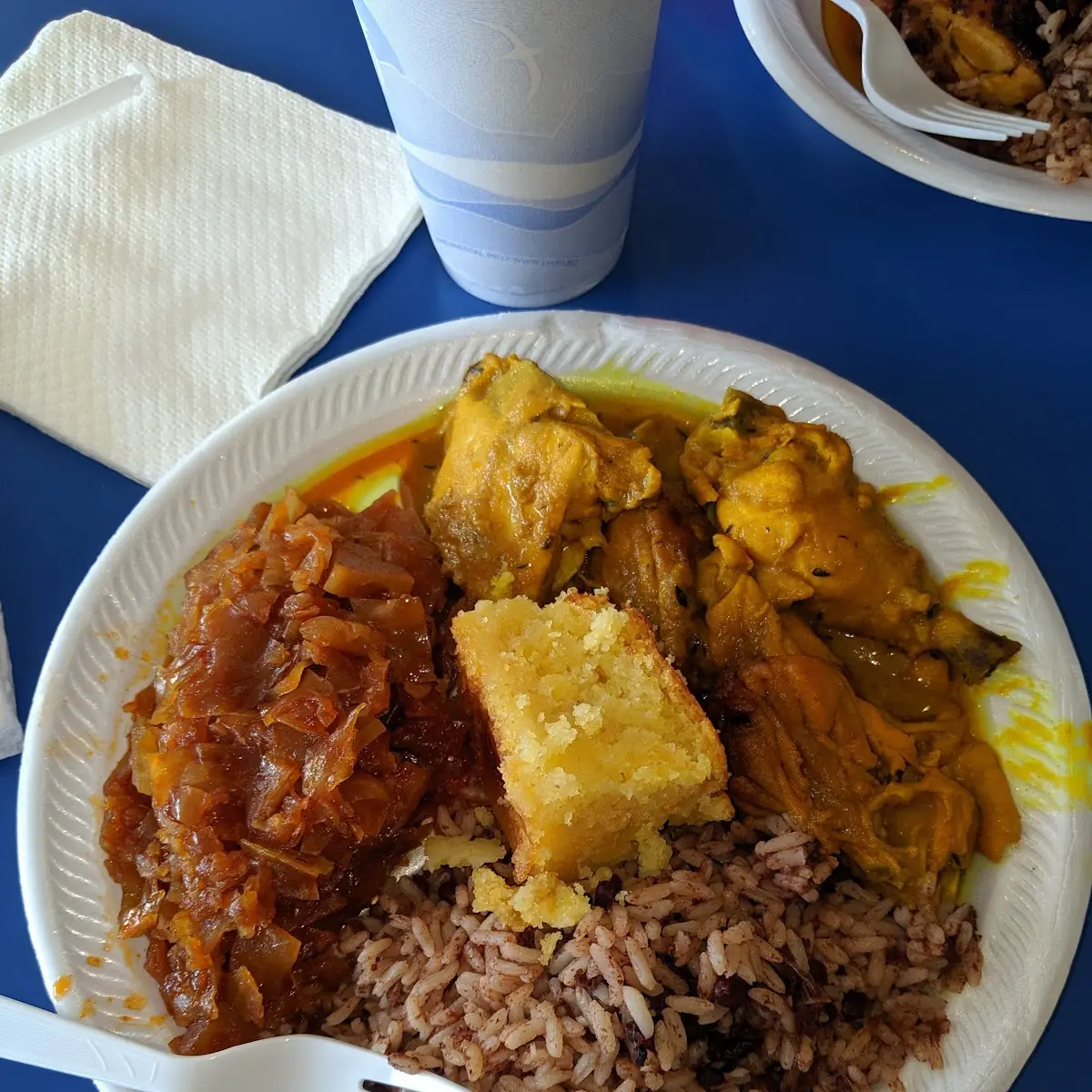Curry Chicken and Cornbread