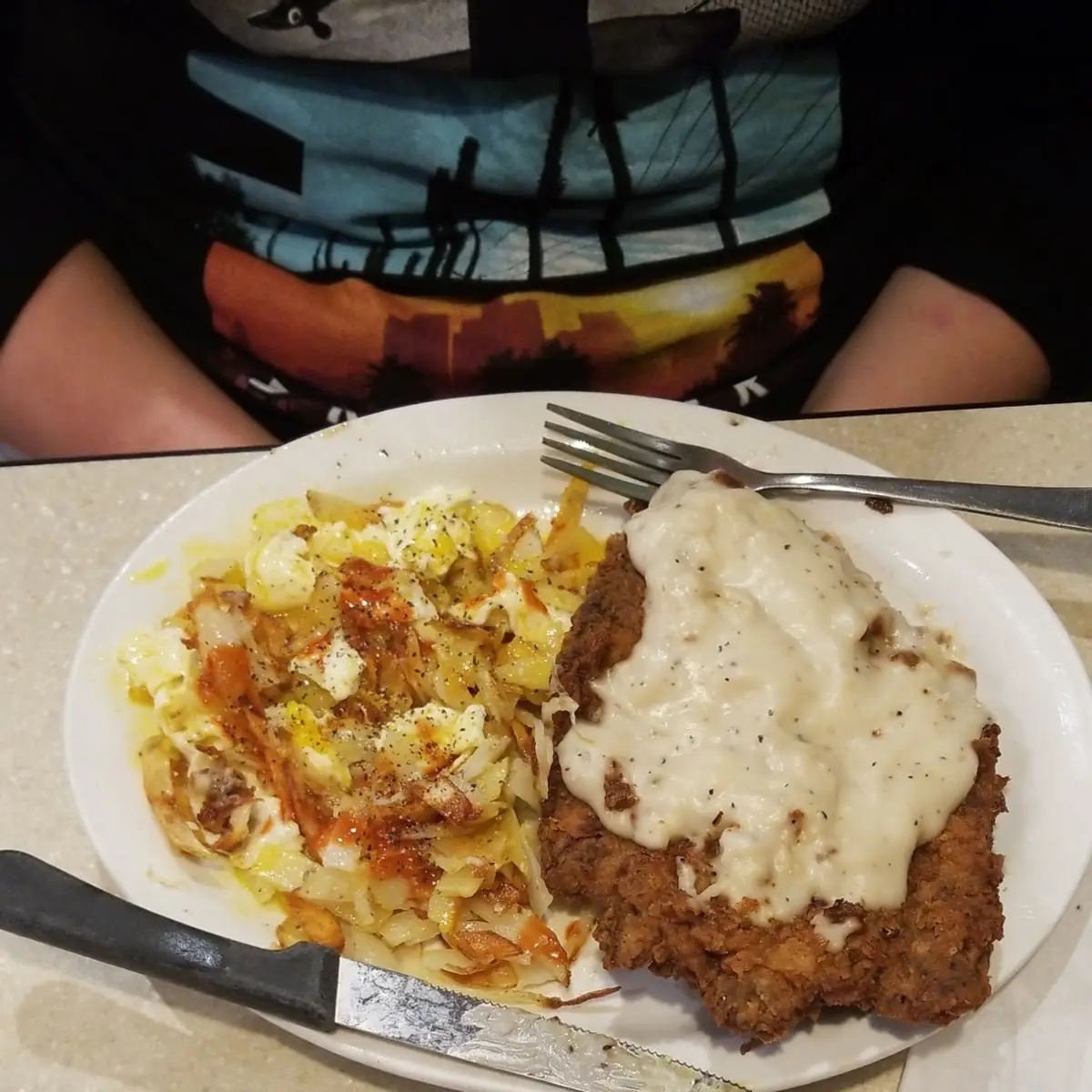 Homestyle Chicken Fried Steak and Eggs