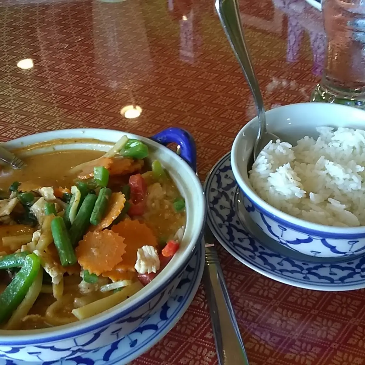 Red Curry Chicken and Goat Curry