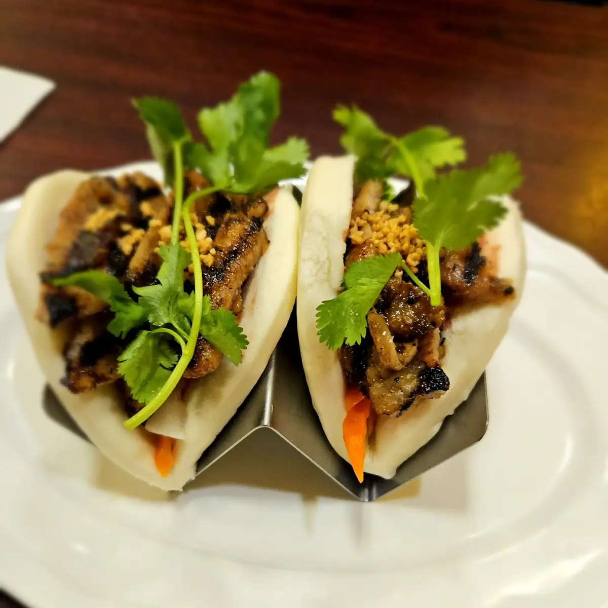 Grilled Pork Belly Bao Steamed Buns