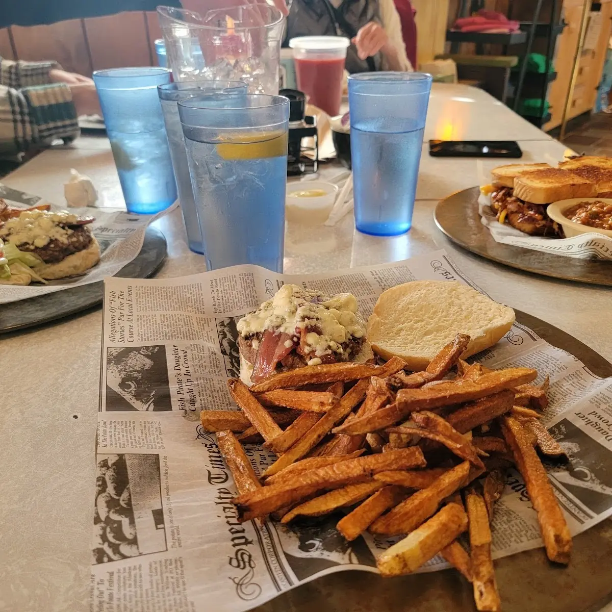 Blue Cheese Burger and Fries