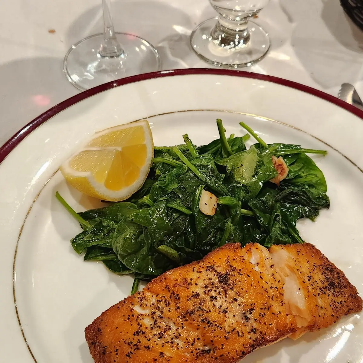 Salmon Fillet with Spinach