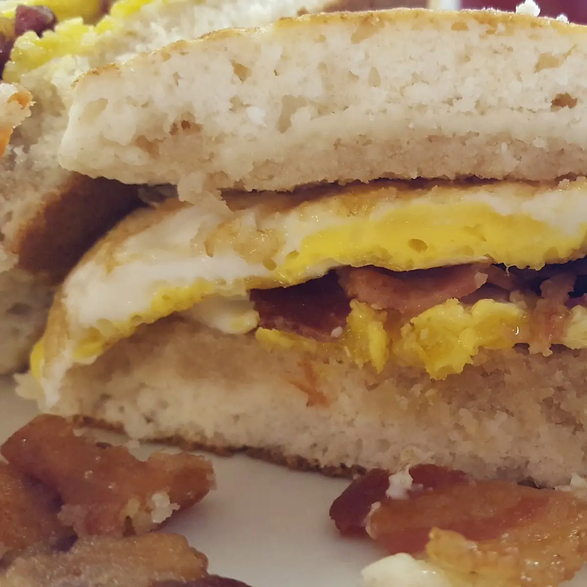 Egg Meat Cheese Breakfast Sandwich