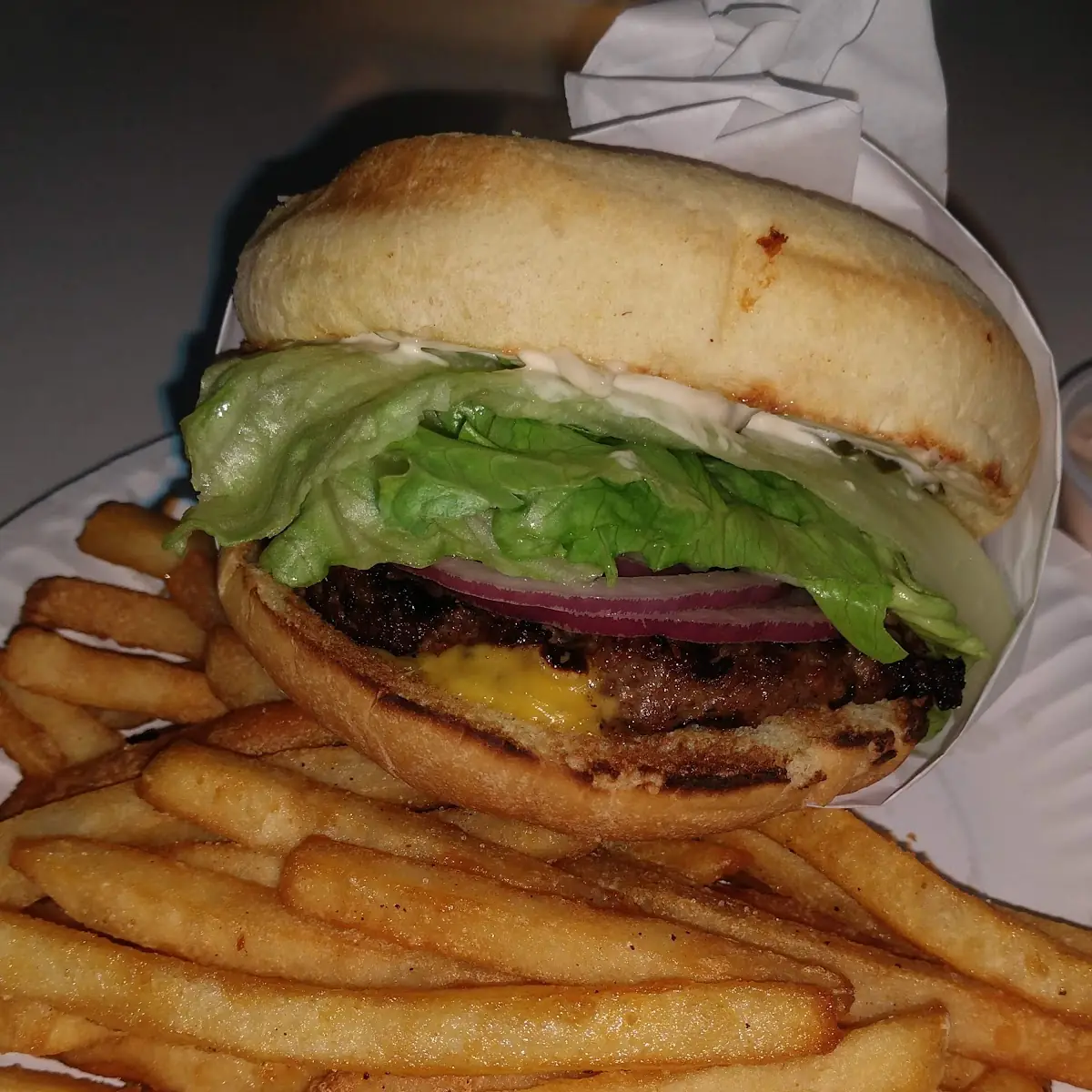 Cheese Burger with Fries
