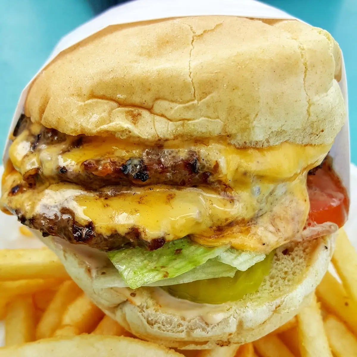 Double Cheeseburger and Fries