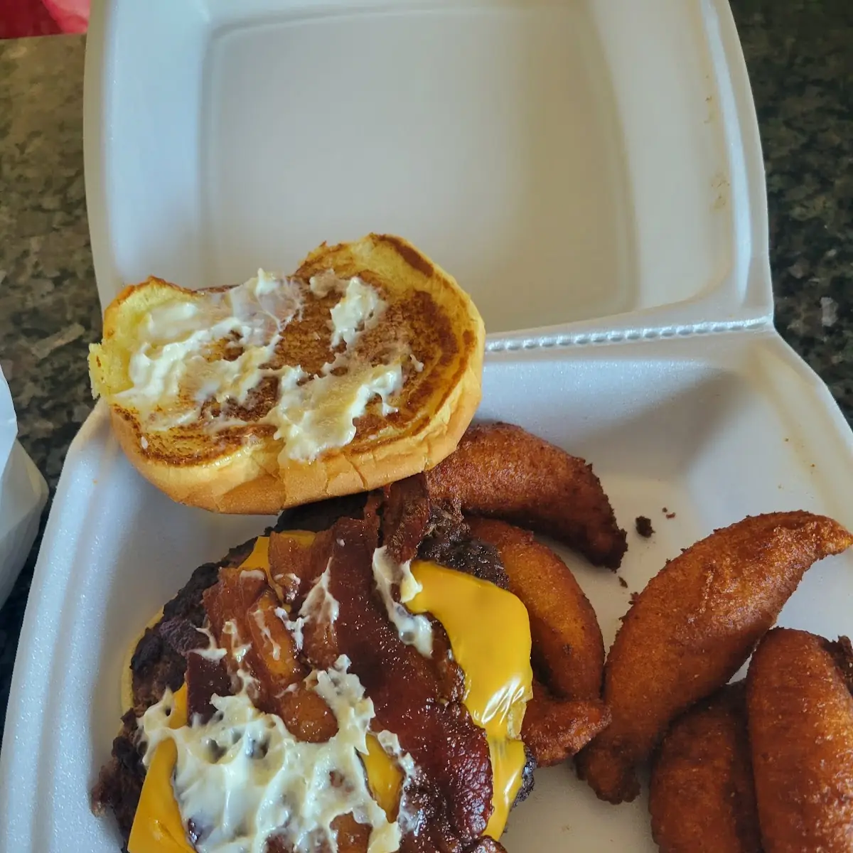Bacon Cheeseburger Combo with Hush Puppies