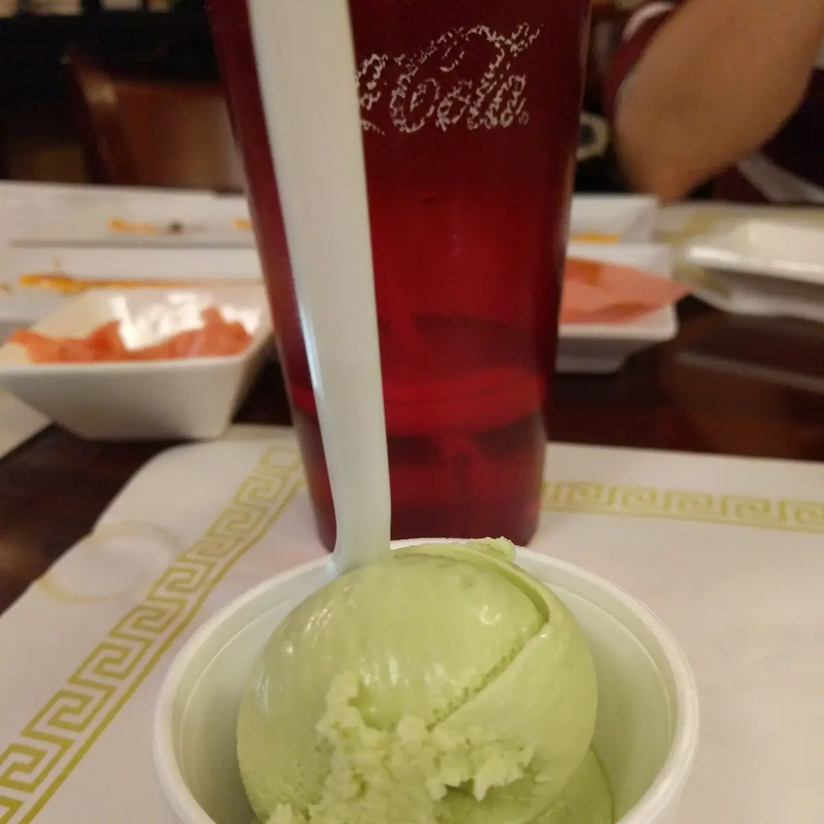 Complimentary Green Tea Ice Cream