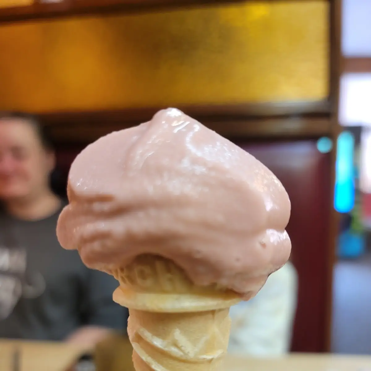 Raspberry Ice Cream Cone