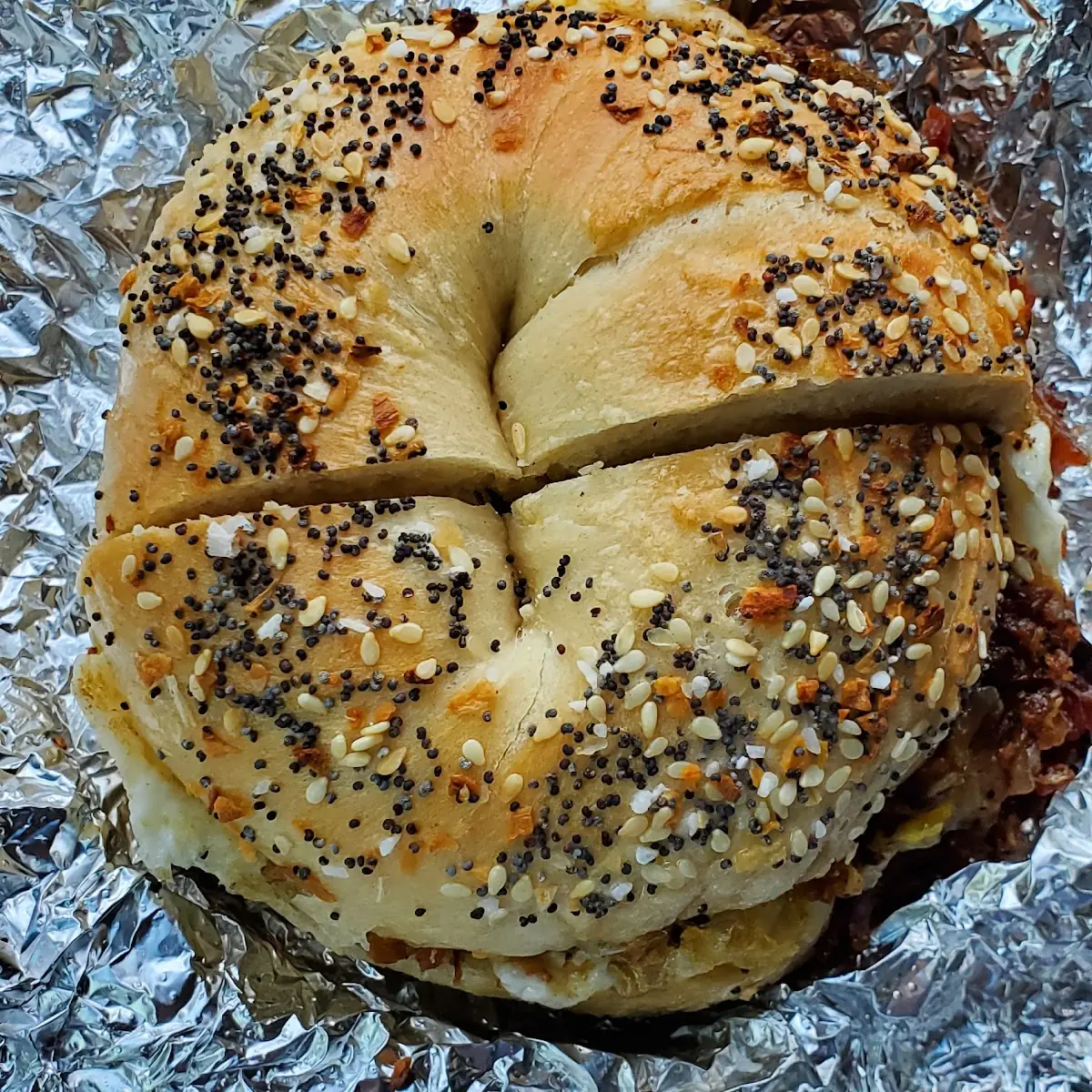 Bacon Egg and Cheese Everything Bagel