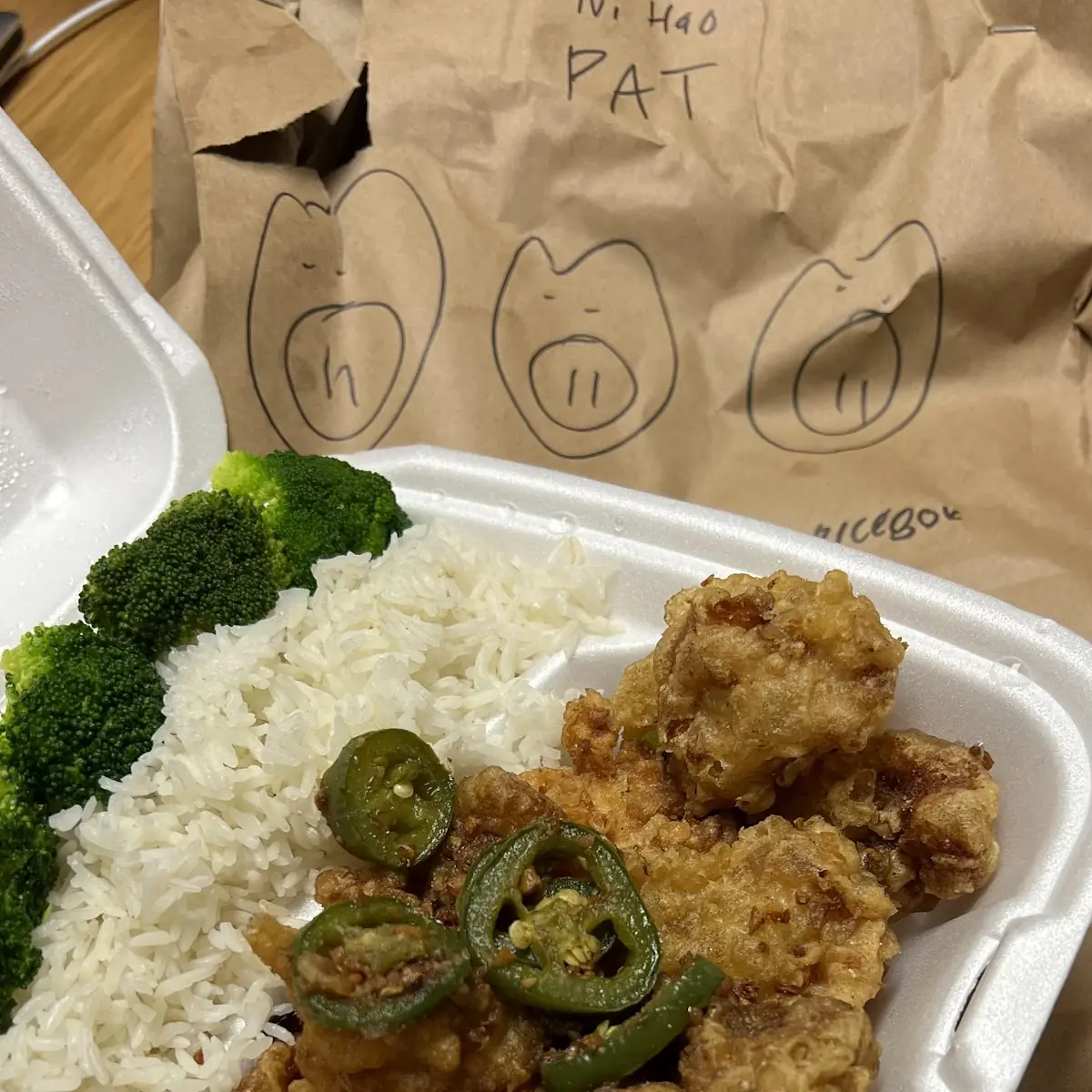 Salt and Pepper Chicken with White Rice