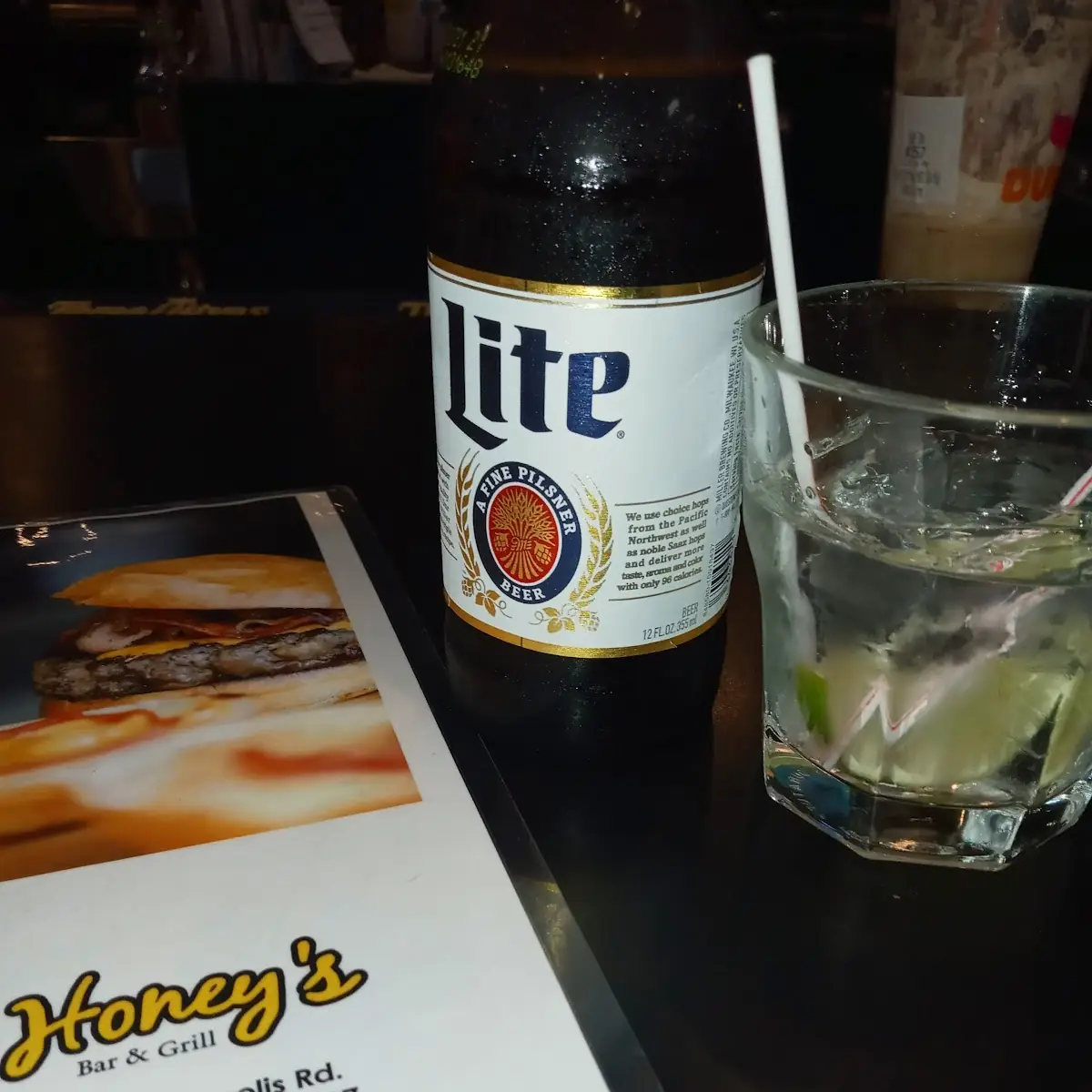 Miller Lite and Gin