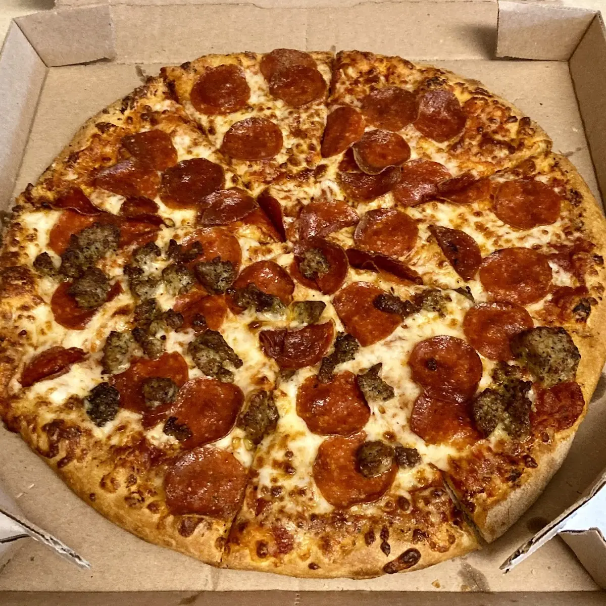 Pepperoni and Sausage Pizza
