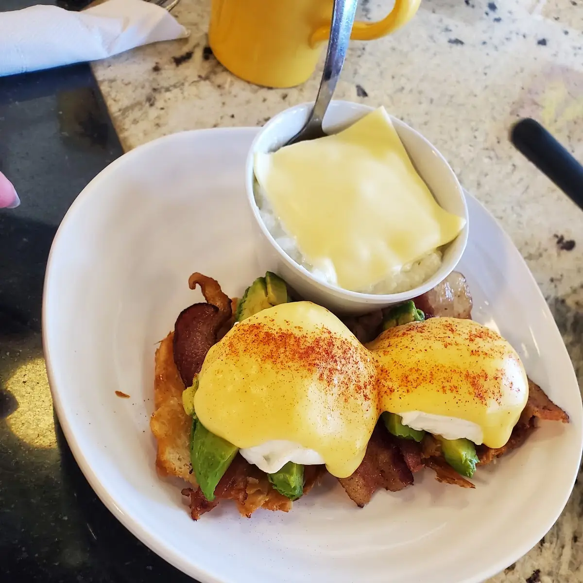 NC Apple BBQ Pork Benedict