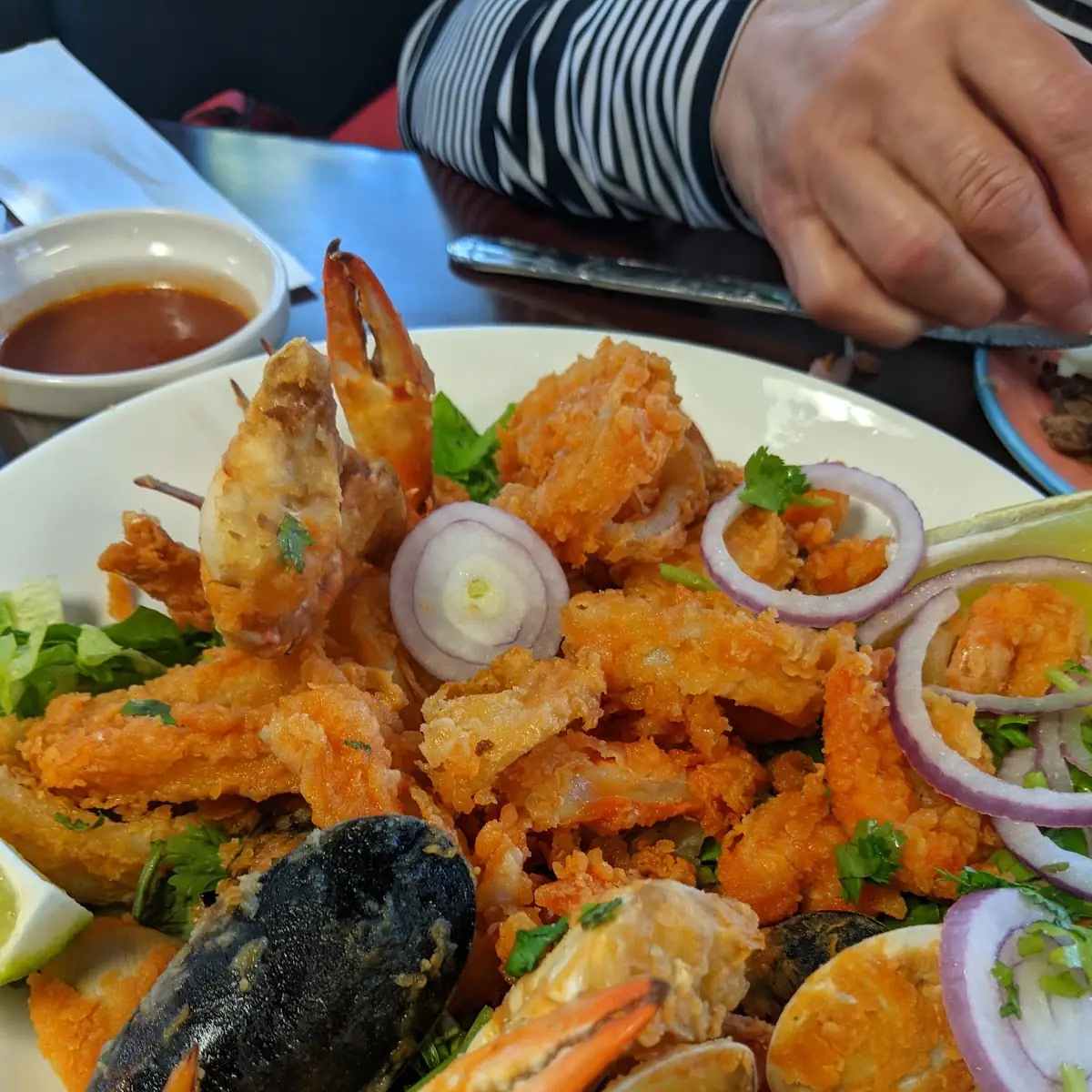 Jalea De Mariscos Seafood Combo with Tomato Sauce