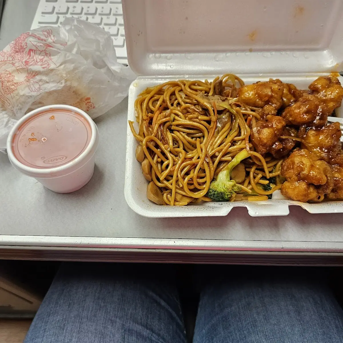 Orange Chicken with Vegetable Lo Mein