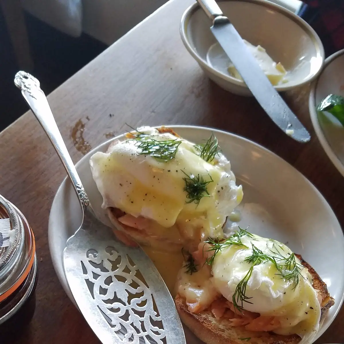 Salt Cod Cake Benedict