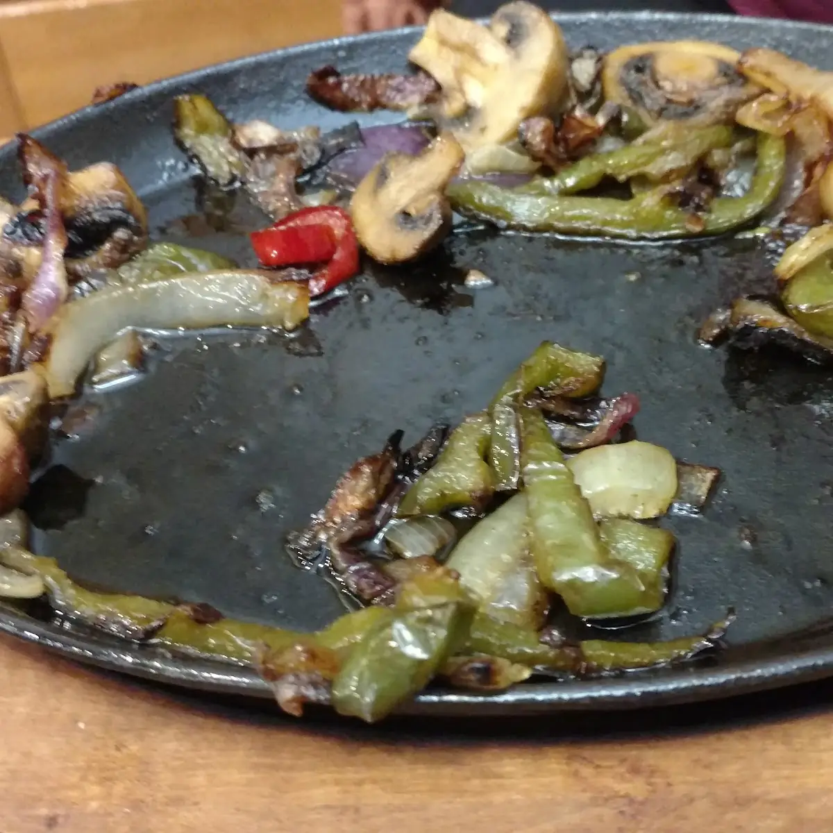 Empty Shrimp Fajitas Plate