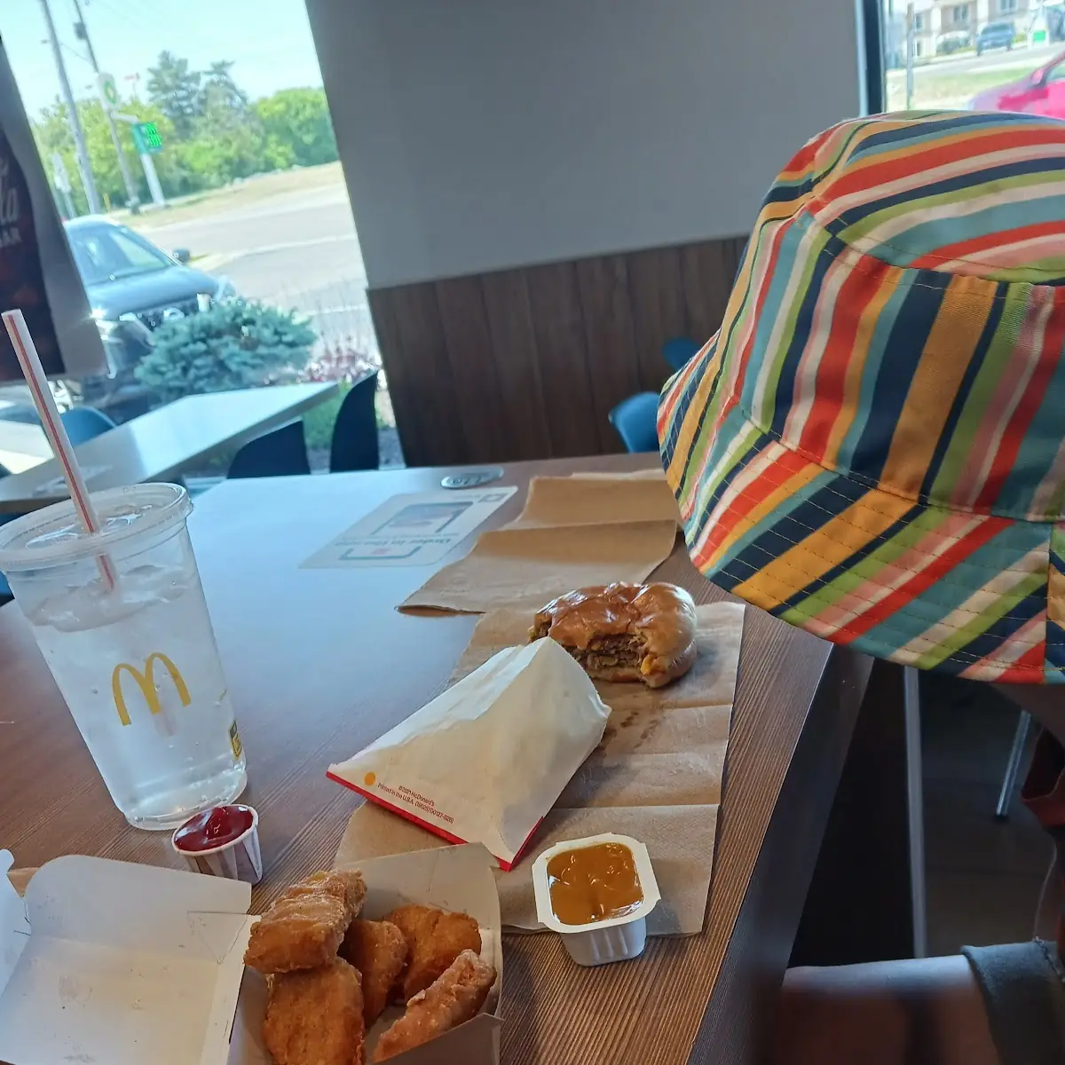 Nuggets Fries and Double Cheeseburger