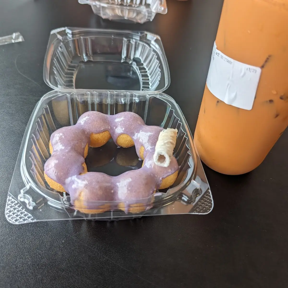 Taro Mochi and Thai Tea