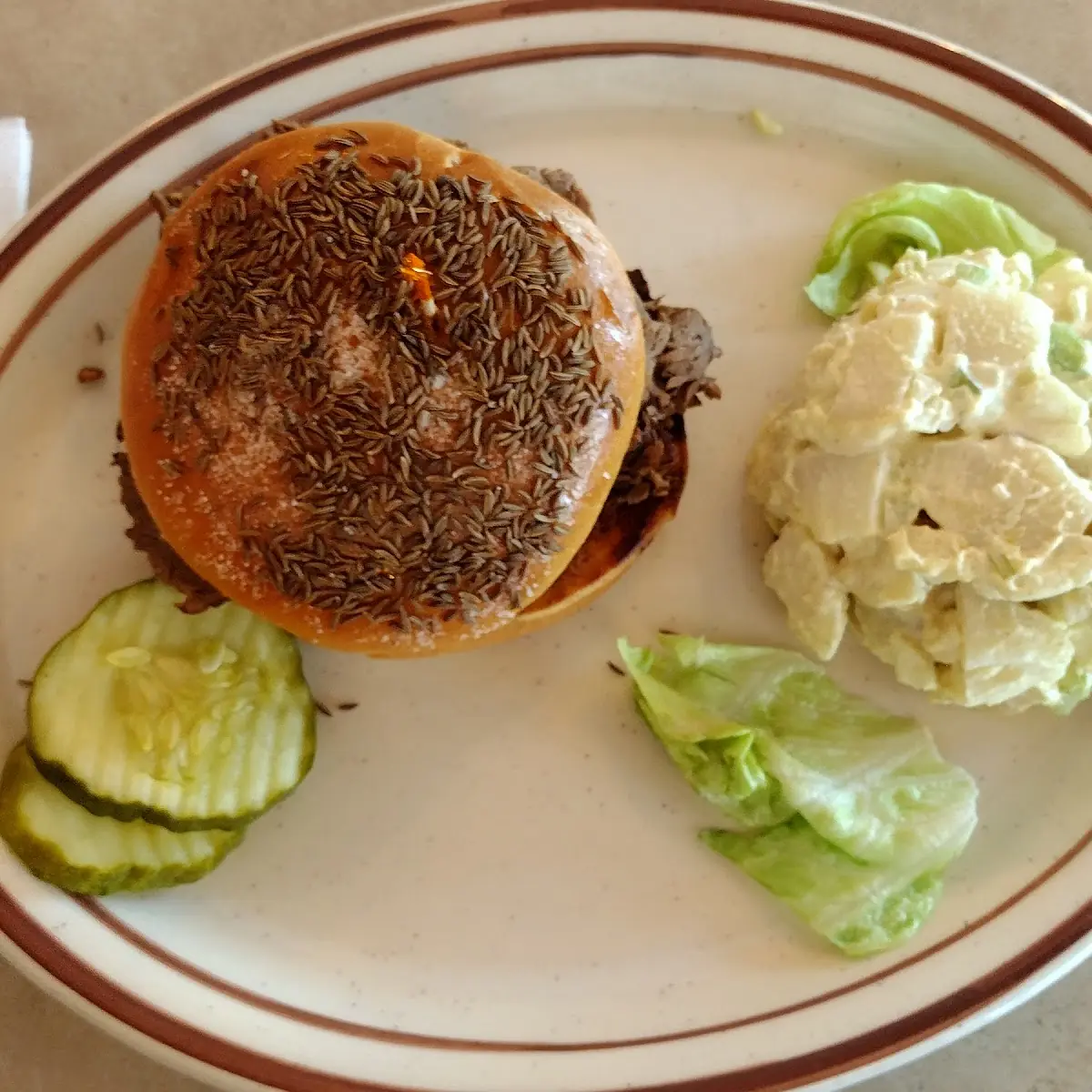 Beef on a Weck w Potato Salad