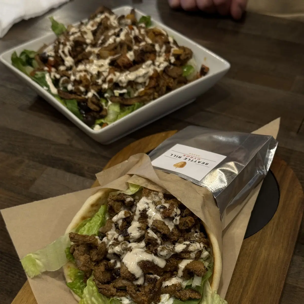 Gyro in Pita Bread with Sauce