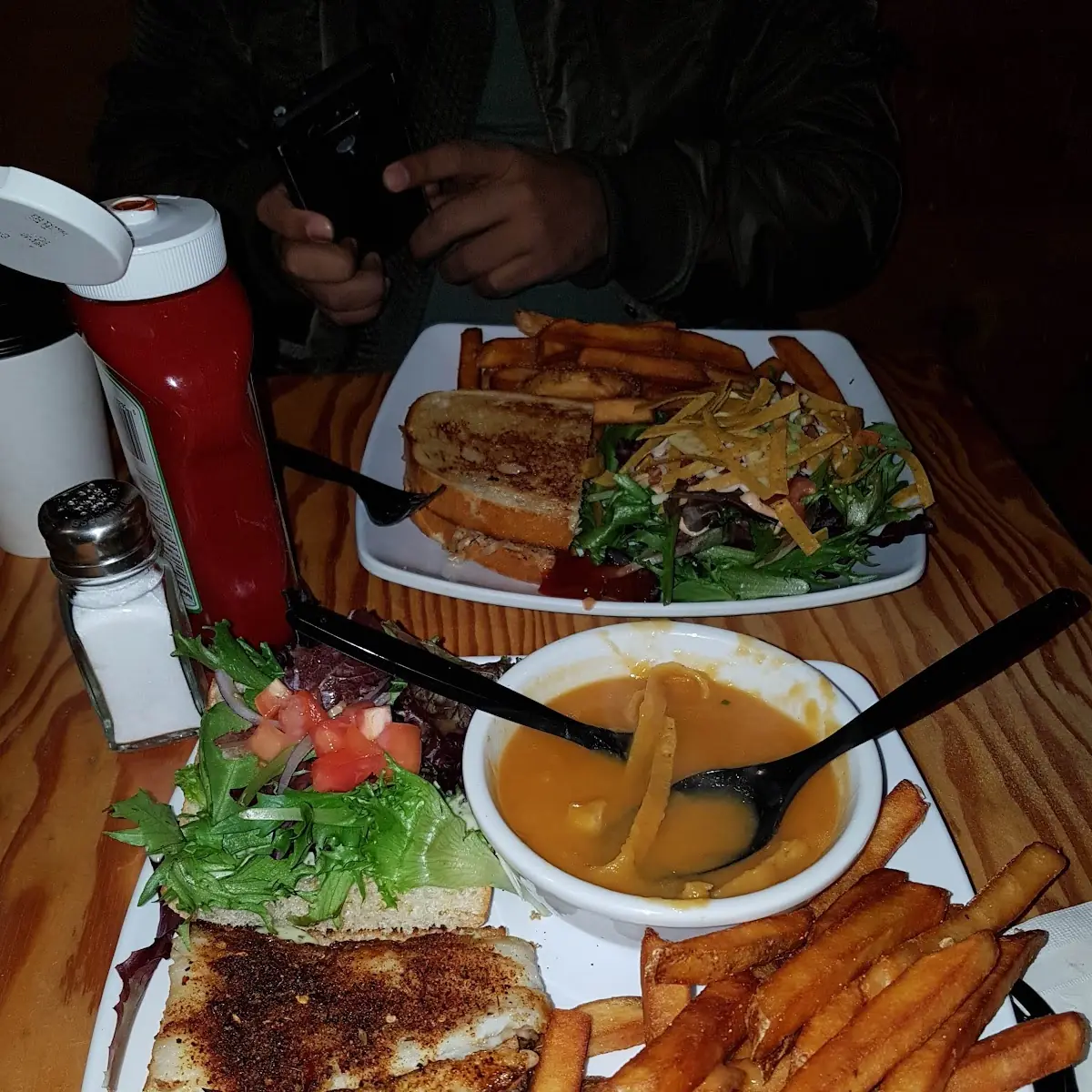 Fish Half Sandwich with Side Salad and Soup, The Carvery