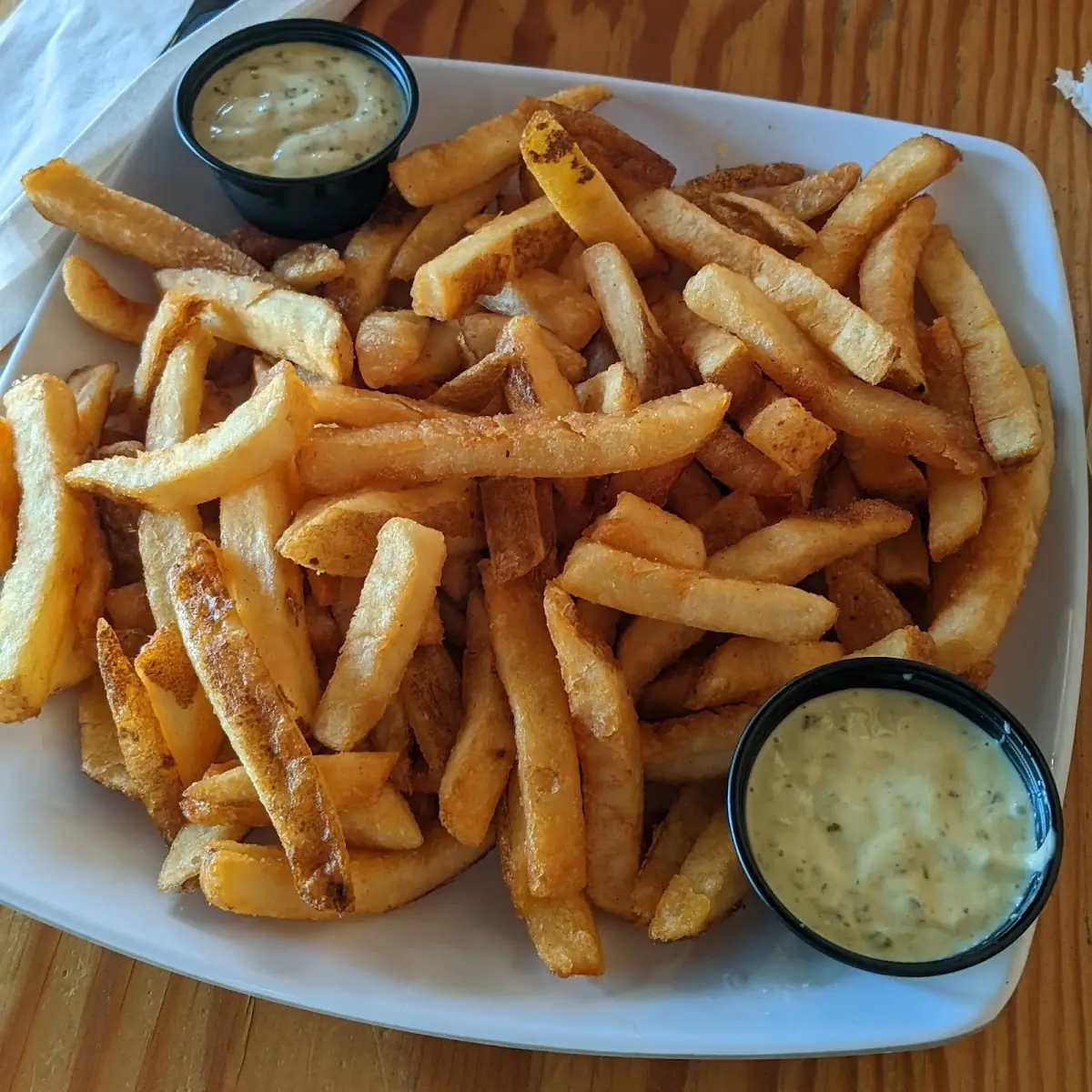 Fries with Side of Lemon Basil Aioli, The Carvery
