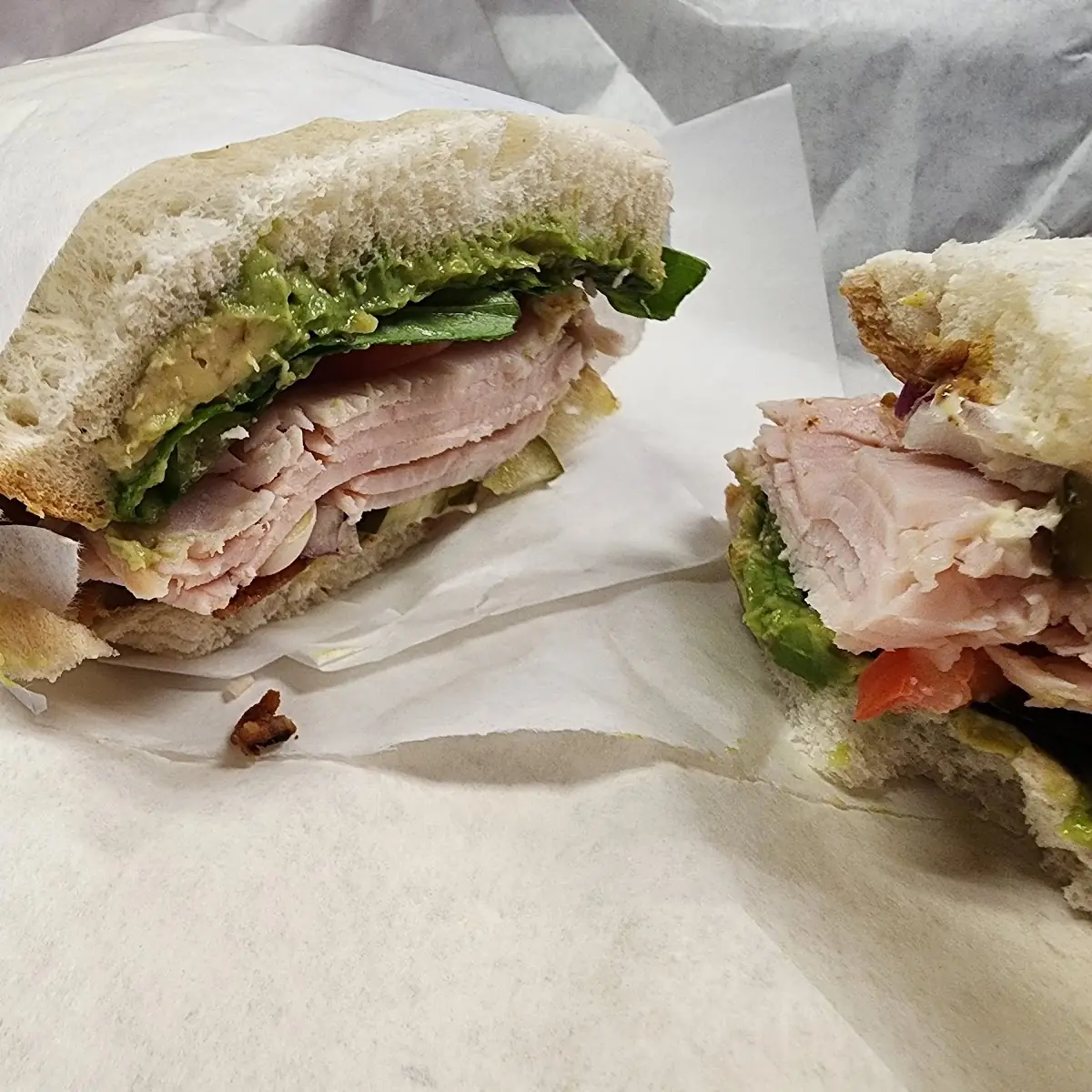 Turkey Bacon Avocado Club Sandwich