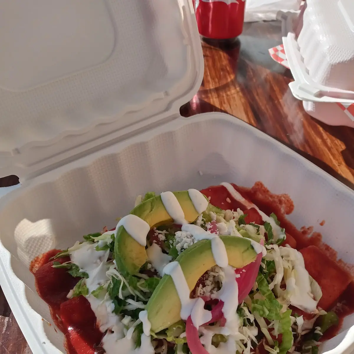 Cheese Enchilada with Red Sauce