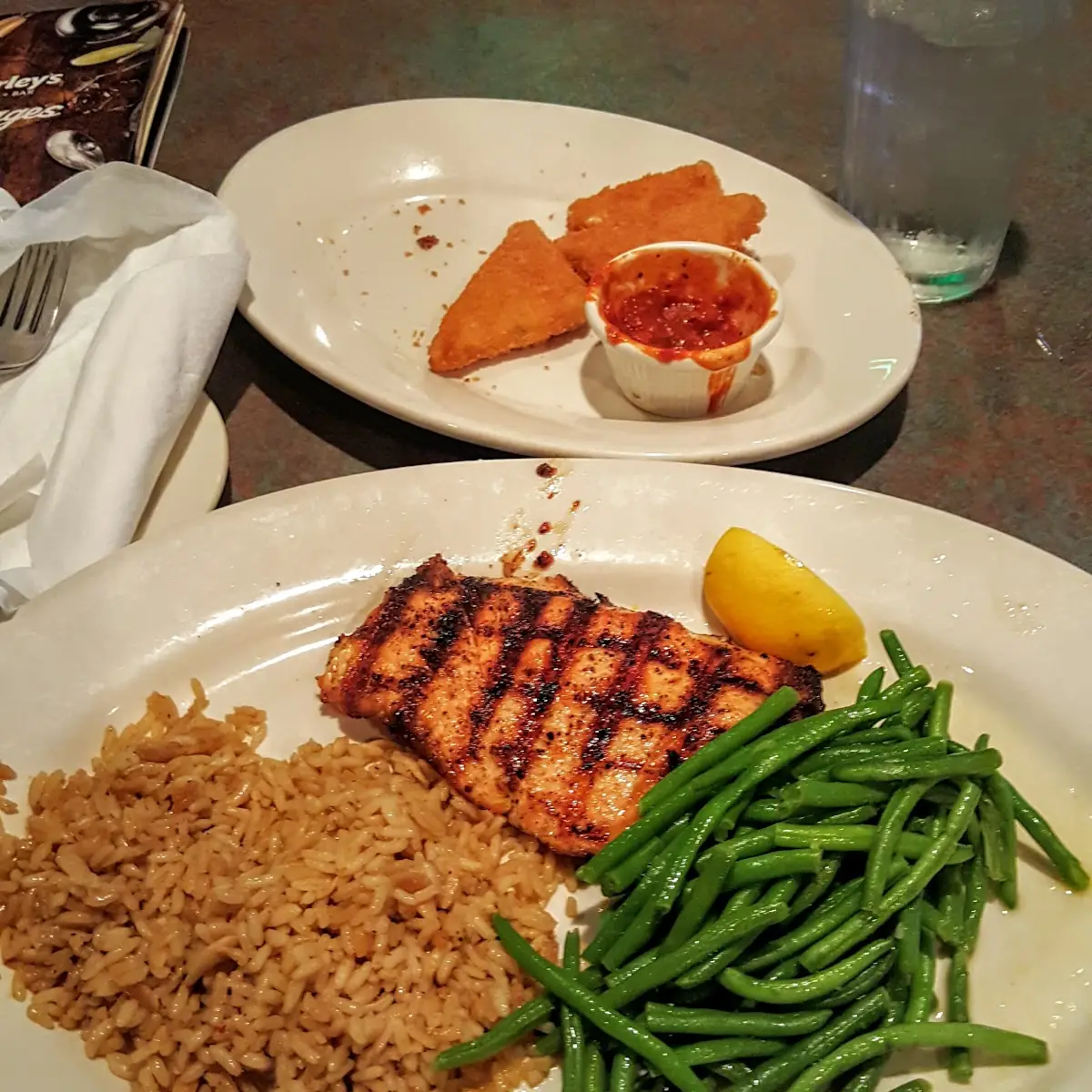 Salmon Rice and Green Beans