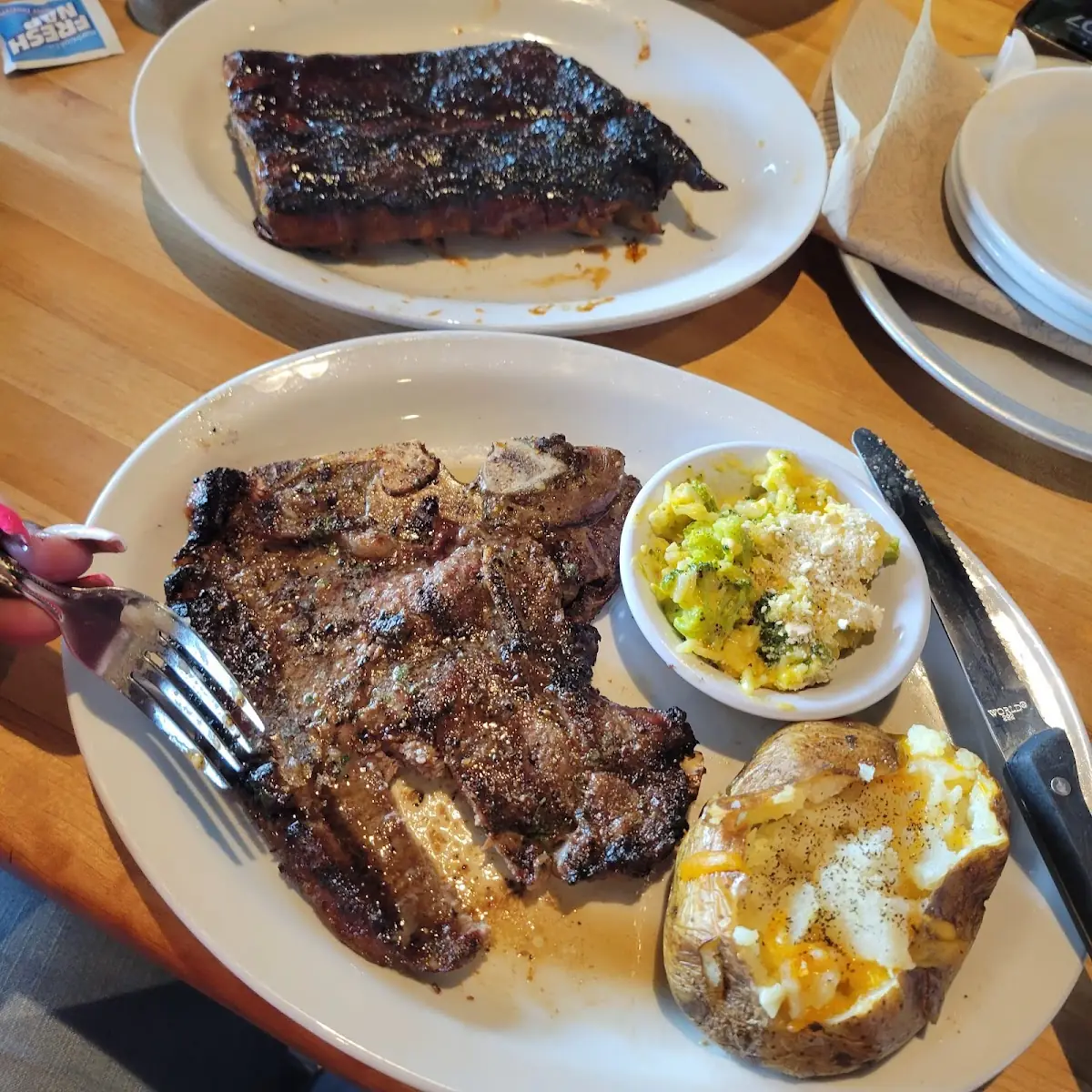 Full Rack of Ribs w Mashed Potatoes & Buttered Corn