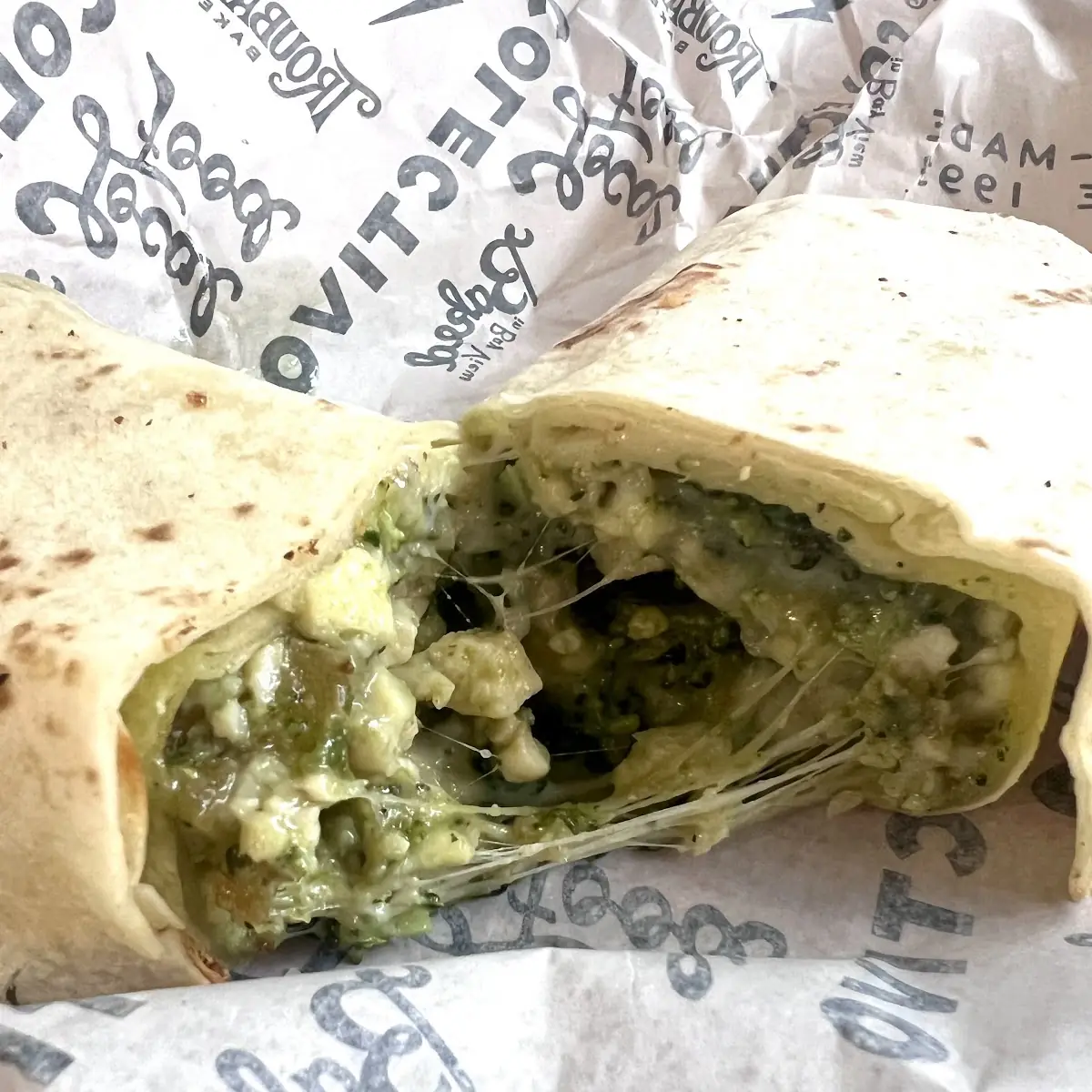 Veggie Pesto Breakfast Burrito