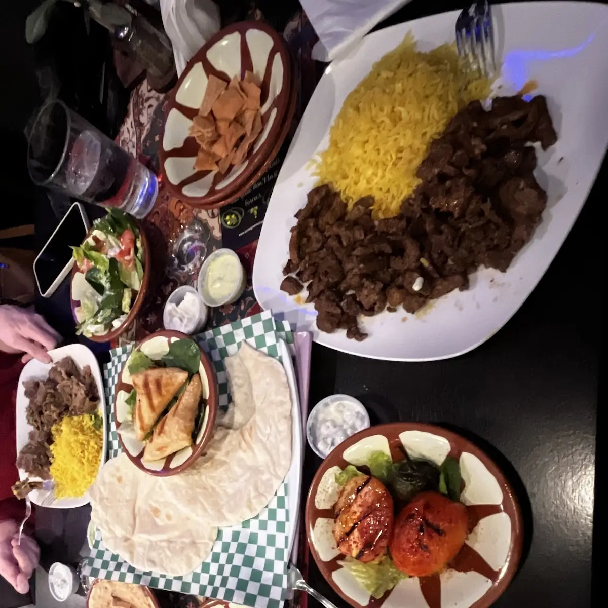 Stuffed Grape Leaves and Falafel