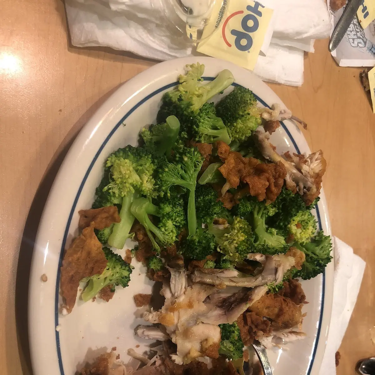 Fried Chicken and Broccoli