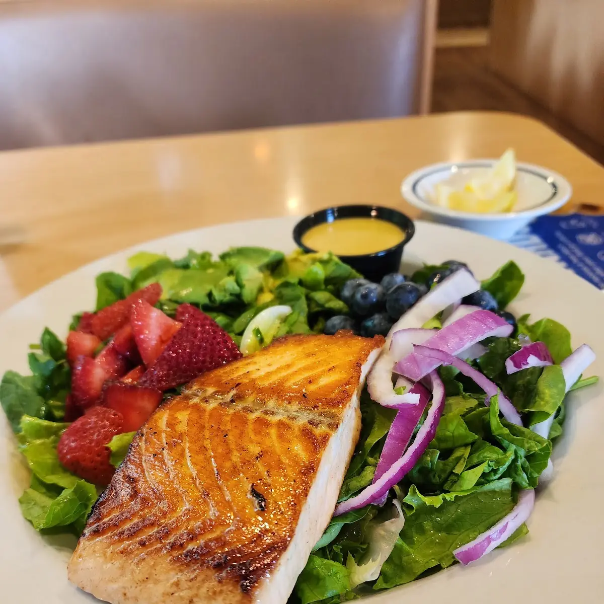 Salmon and Fresh Garden Salad