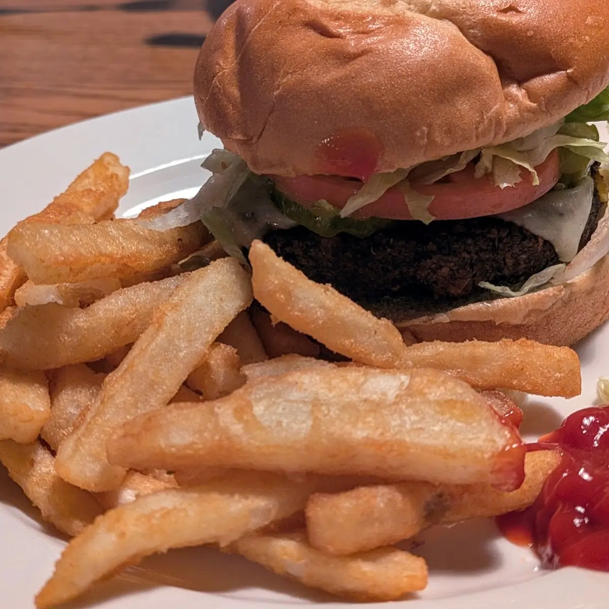 Veggie Burger and Fries