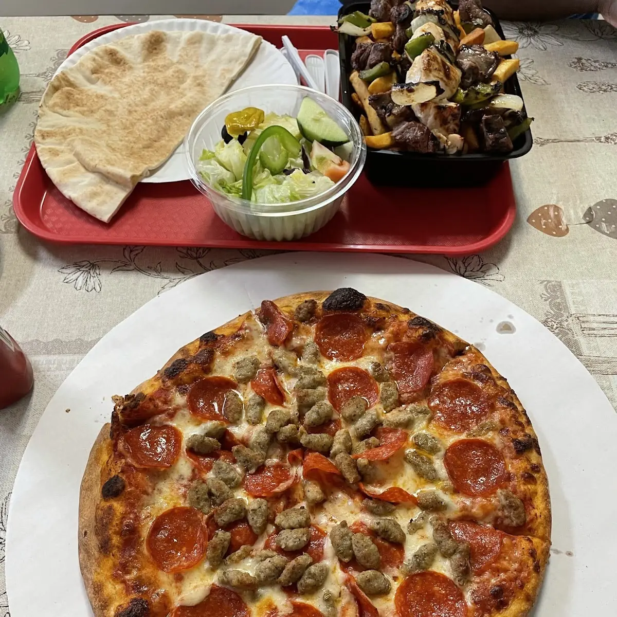 Sausage and Pepperoni Pizza