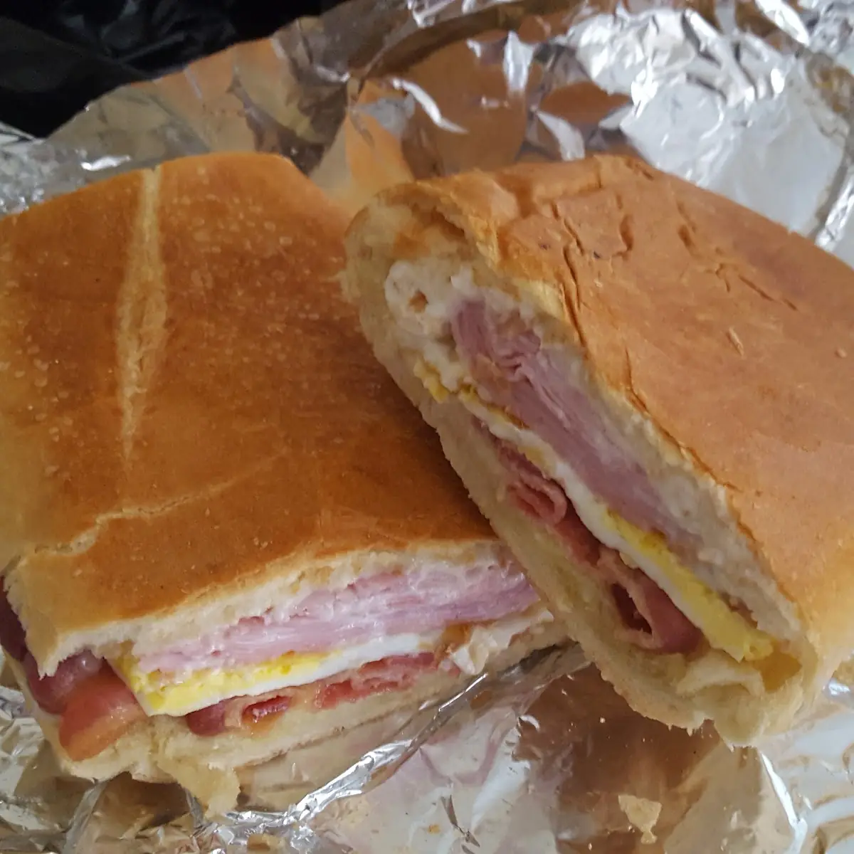 Bacon Ham Egg Cheese Sandwich
