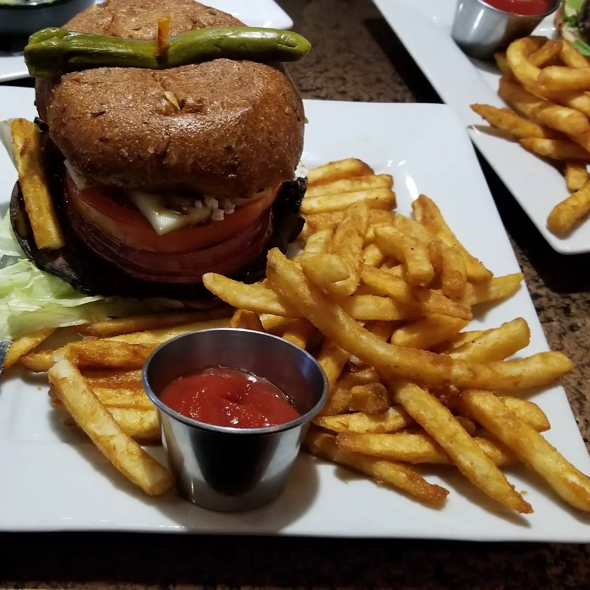 Cheese Burger and Fries