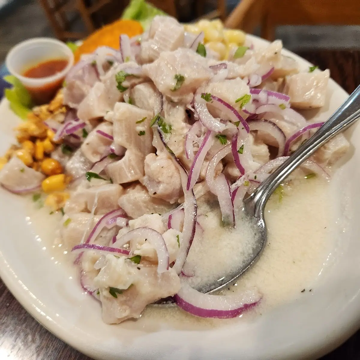 Peruvian Ceviche with Corn and Sweet Potato