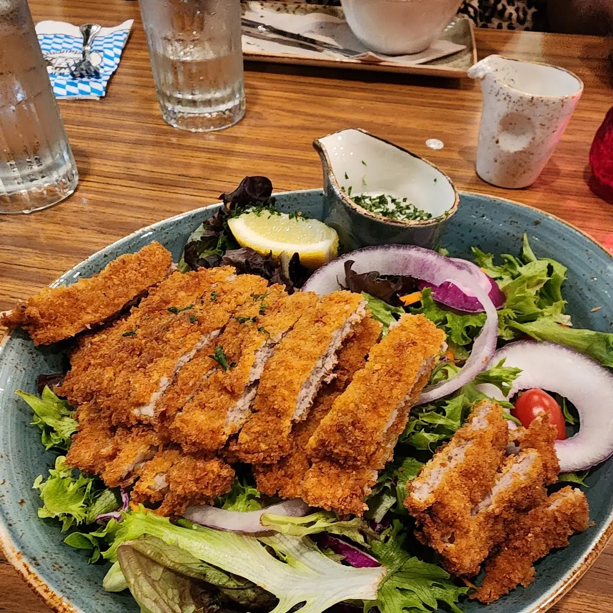 Schnitzel Salad Platter