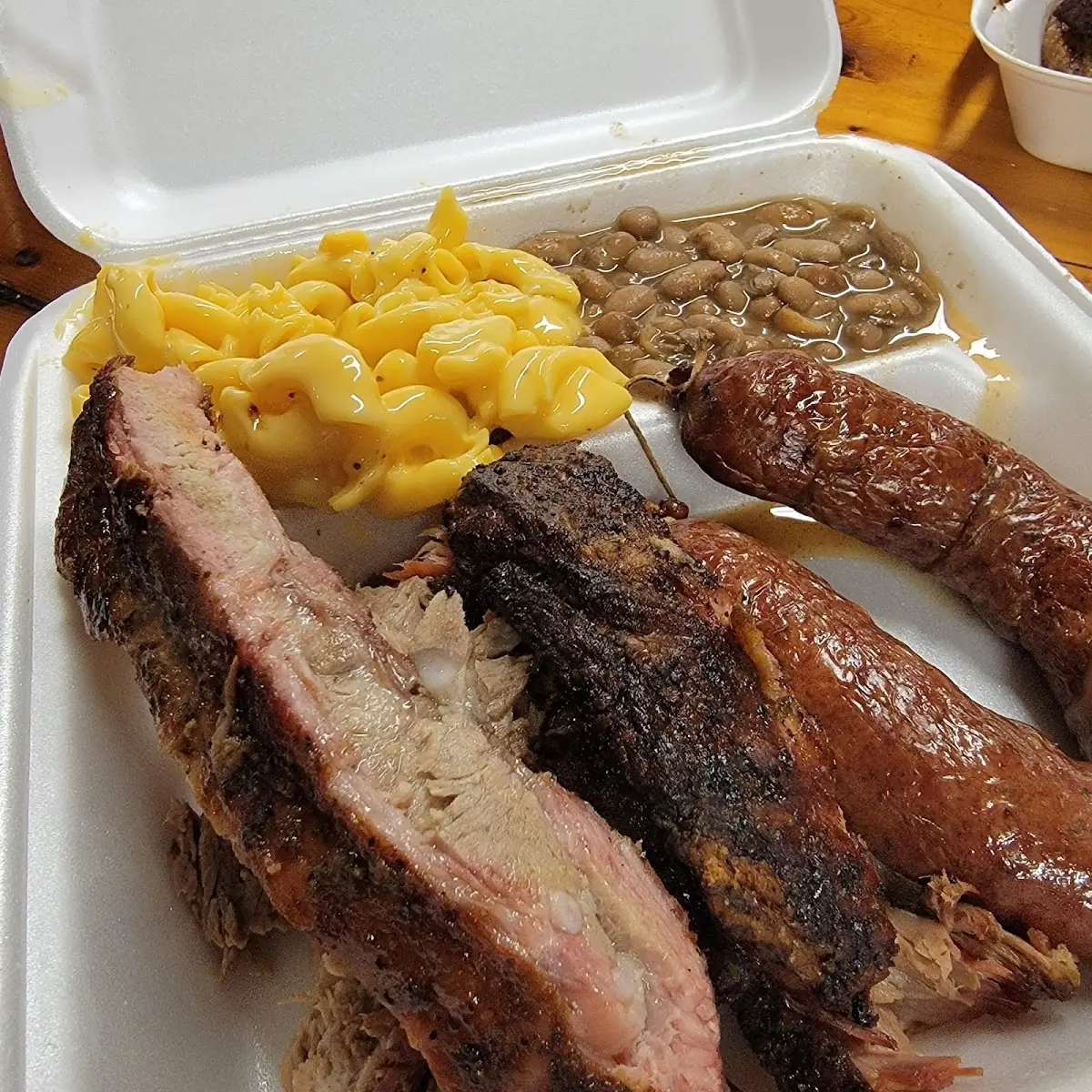 Brisket Ribs and Sausage Links