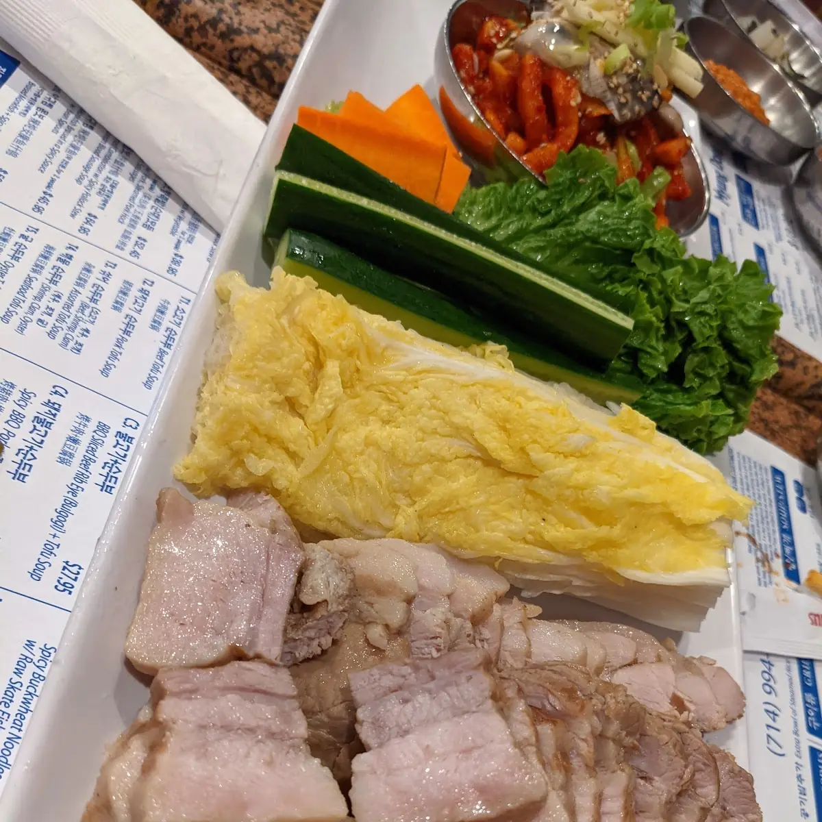 Pork Belly with Lettuce Wrap