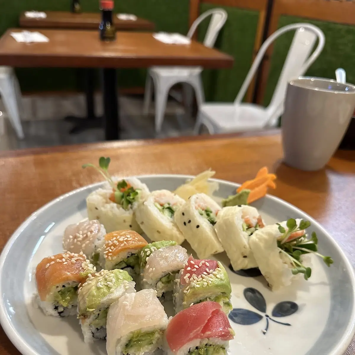 Rainbow Roll and Philadelphia Roll