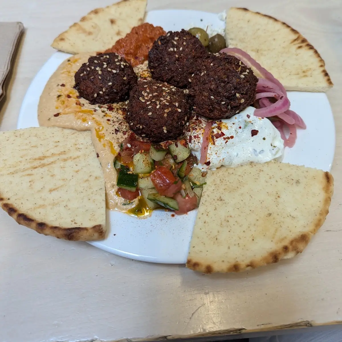 Hummus Plate with Extra Falafel